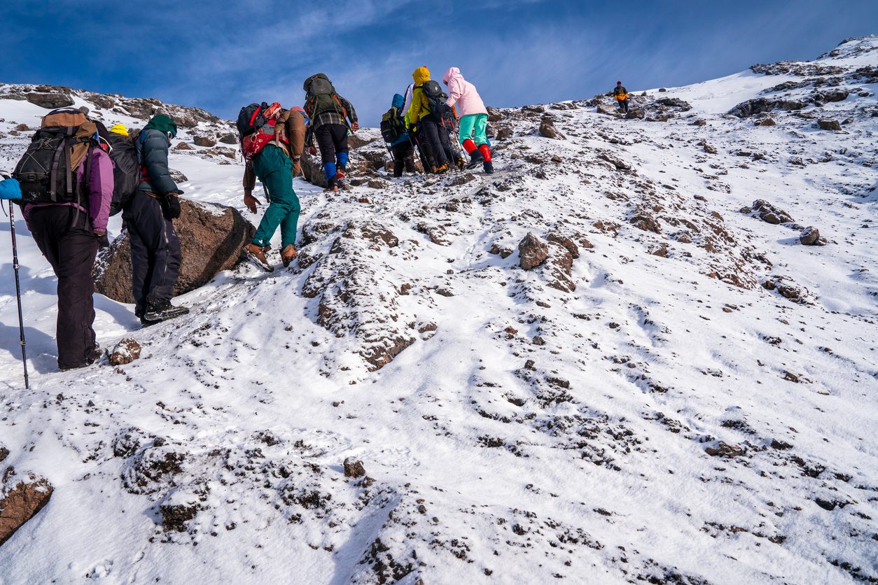 Trekkers on Kilimanjaro